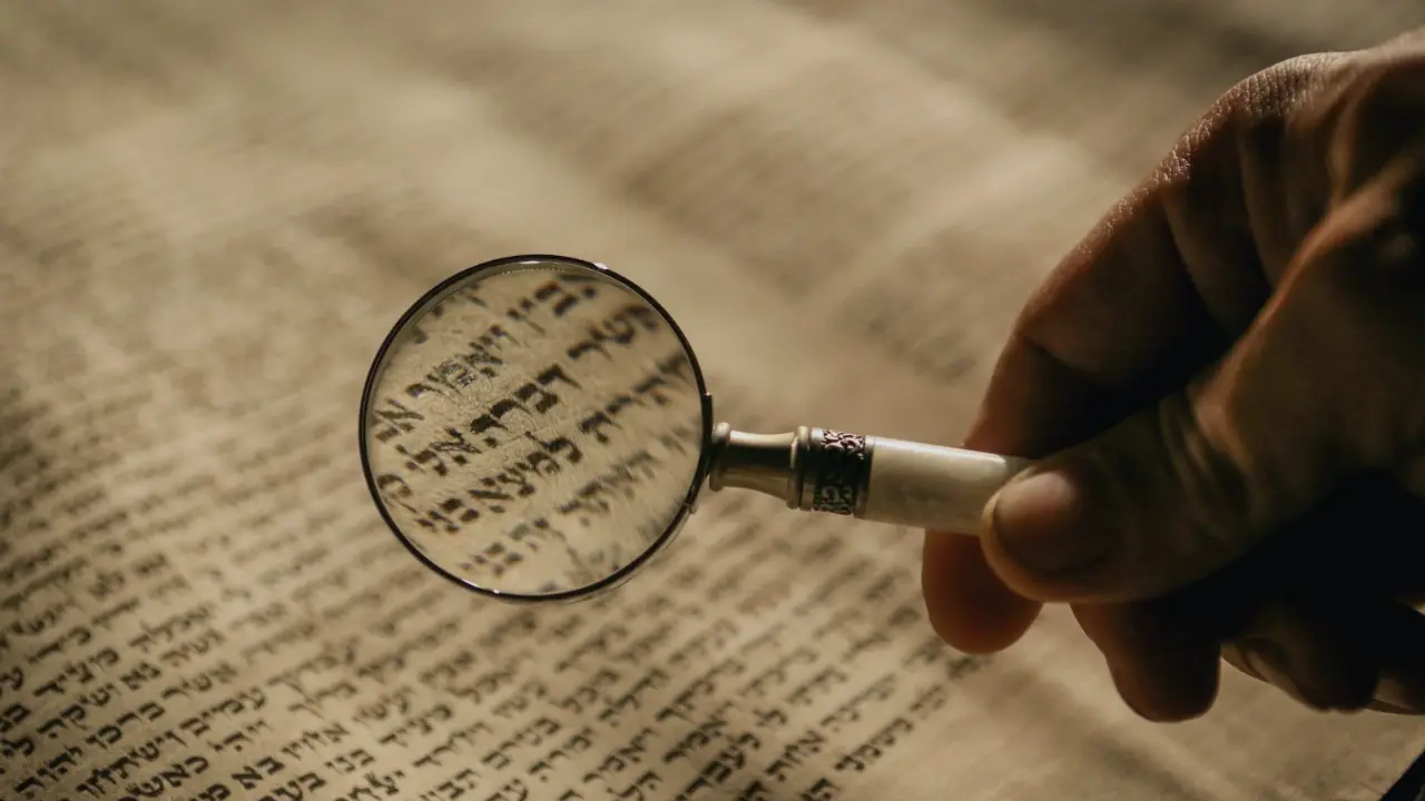 זכוכית מגדלת מעל מסמך